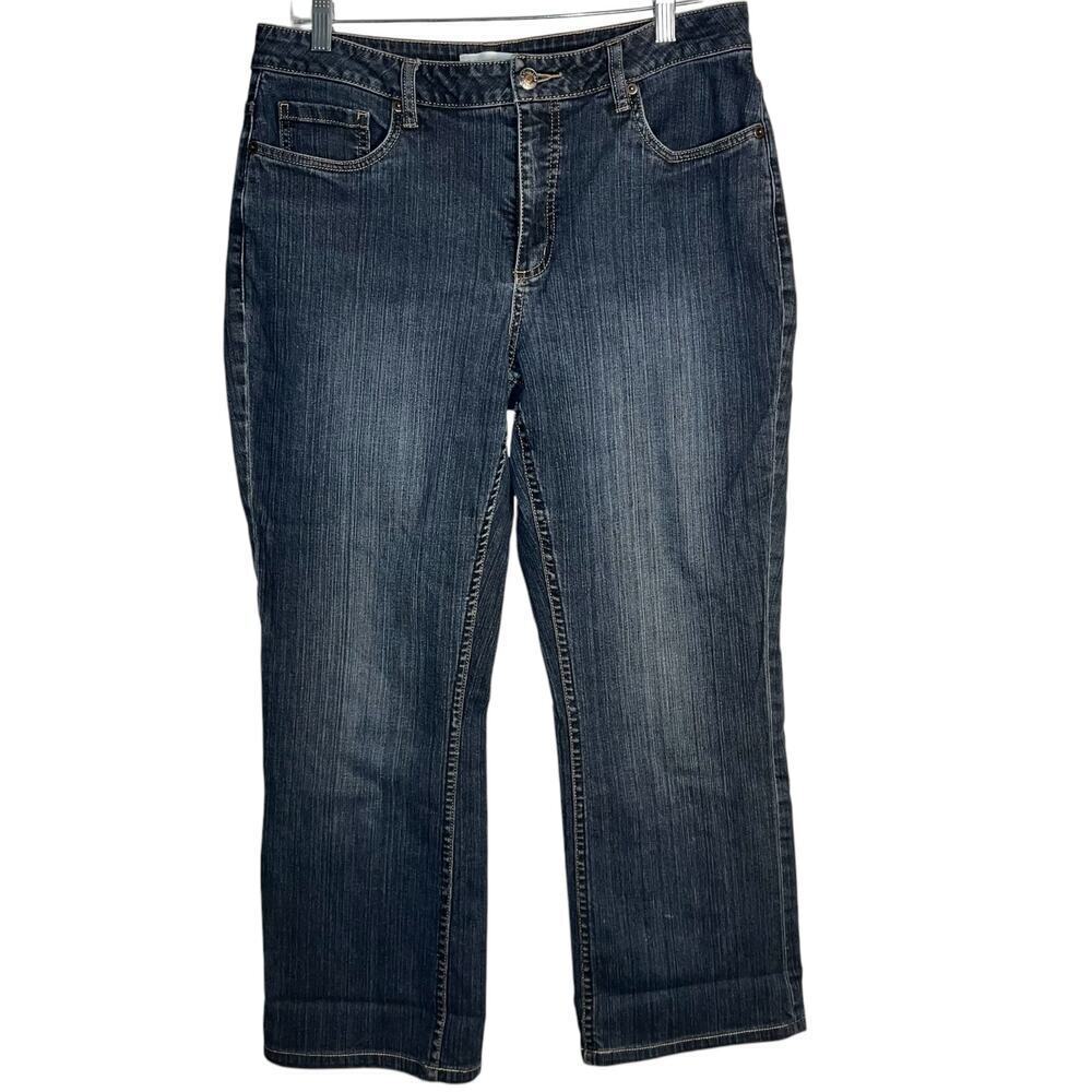 Coldwater Creek Women’s Size 12 Cropped Jeans – Dark Wash Stretch Denim